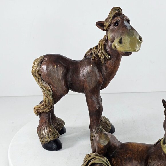 AS IS Pasture Pals Elmer Horse Set Shelf Sitter Standing Montana Silversmiths - Picture 2 of 15